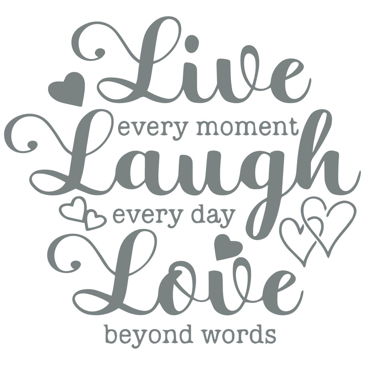 Wandtattoo Spruch Live Laugh Love entdecken WT00000016